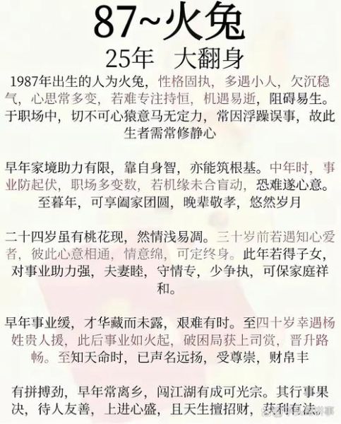 1987年属相是什么生肖属相（1987年属什么生肖）