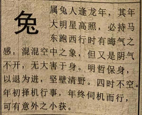 影响生肖兔运势的属相（属兔人2024年最忌属相是什么）