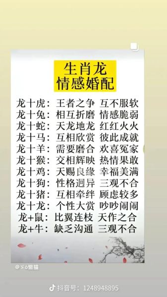 生肖的最佳属相婚配（龙和什么属相最配婚）