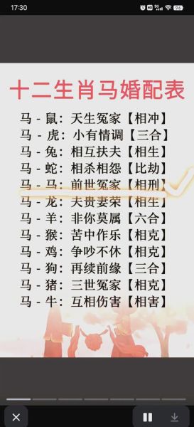 属相生肖配对姻缘表（12生肖婚配哪个最合？小白一看就懂）
