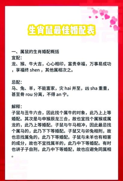 生肖鼠喜大财的属相（生肖鼠喜大财的属相配对表）