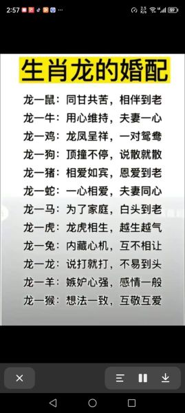 生肖属相龙配对姻缘（生肖龙和什么生肖最配姻缘）