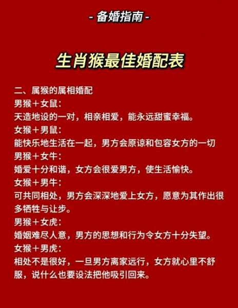 生肖猴喜欢的属相(生肖猴与哪个属相最合得来)