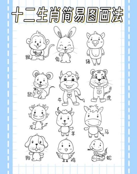 十二生肖属相卡片（十二生肖属相卡片手绘教程）