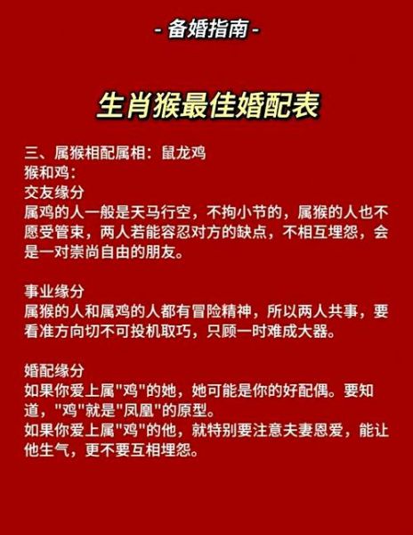 生肖猴姻缘属相（生肖猴姻缘属相配对表）