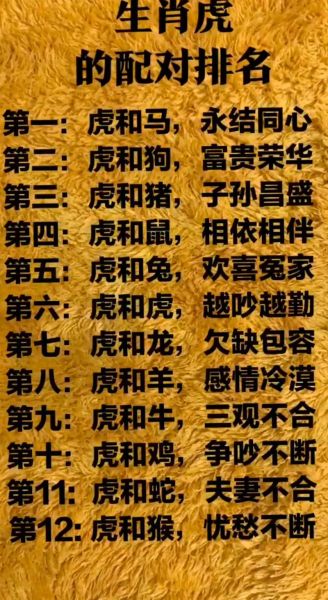 虎属相与哪些生肖相合（虎属相与哪些生肖相合最旺）