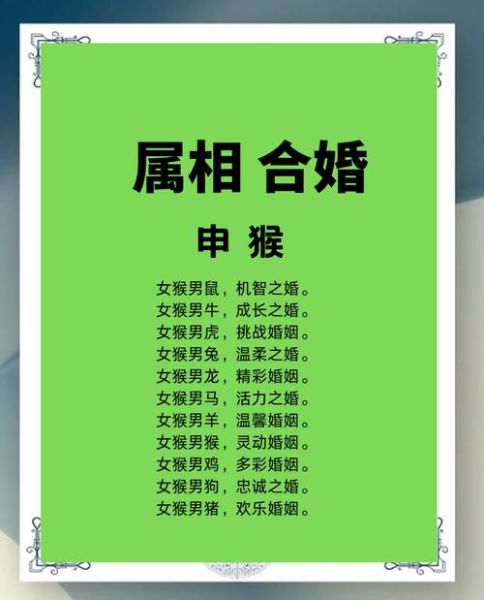 生肖猴配对最好属相（生肖猴最佳婚配属相是谁）