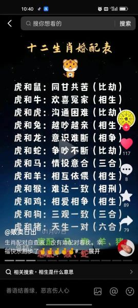 虎的生肖配什么属相（虎和什么属相最配）