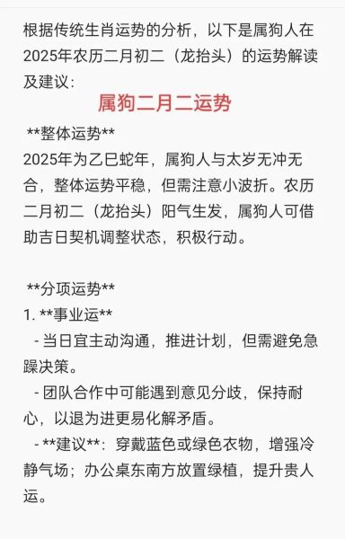 生肖狗属相（属狗今年运势详解与避坑指南）
