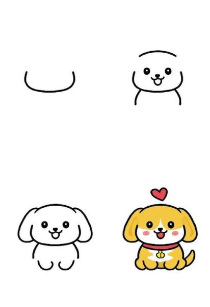 狗属相生肖简笔画图片（狗属相生肖简笔画教程超简单）