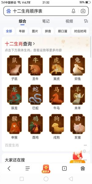 所有十二生肖属相（十二生肖顺序如何排？速查表来了）