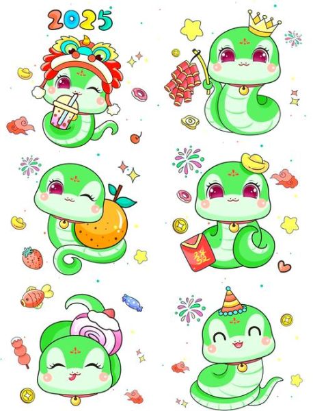 生肖属相绘画蛇图片（蛇年生肖绘画教程图解）