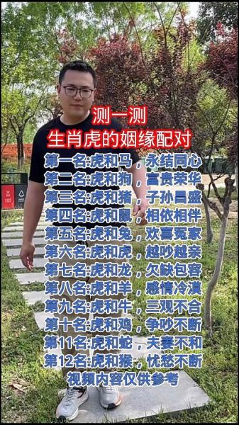 生肖虎对应什么生肖属相（生肖虎对应什么生肖配对最好）
