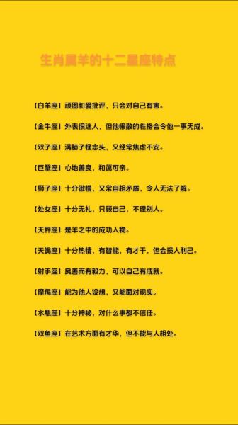 羊生肖属相（羊生肖属相性格与运势详解）