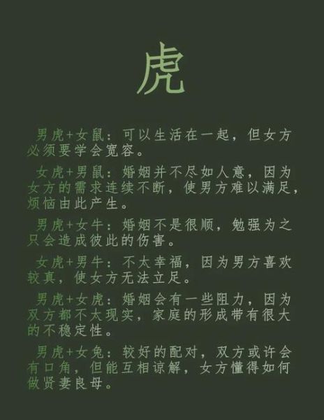 虎年生肖配偶属相（虎年生肖配偶属相最佳匹配排行榜🐯♥️）