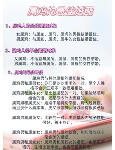 生肖鸡婚配属相（生肖鸡最佳配偶是什么属相）