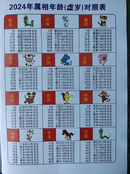 越南生肖属相年龄（越南生肖属相年龄对照表一看就懂）