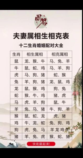 生肖配对属相相克相扶（生肖配对属相相克相扶准不准？）