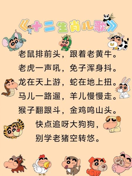 十二生肖歌属相(十二生肖歌儿歌完整版歌词及背诵技巧)