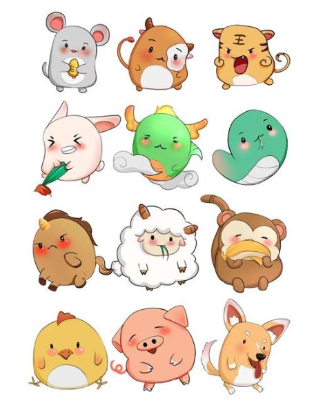 十二生肖属相卡通（十二生肖属相卡通手绘教程🎨）