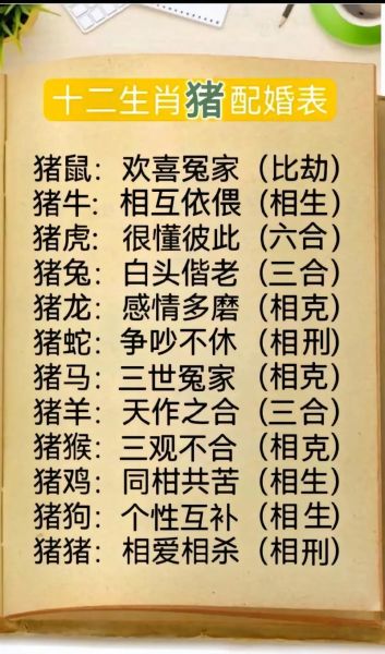 生肖猪最配属相（生肖猪最配属相是谁）