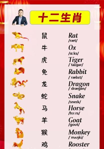 翻译生肖属相（十二生肖英语对照表完整版）