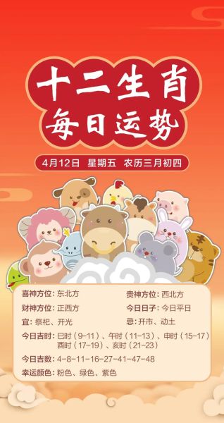 每日生肖属相运势（2024年12生肖今日运势查询与解读）