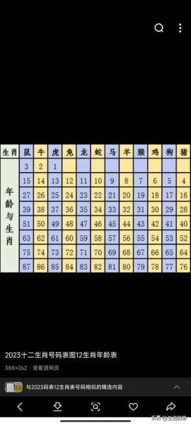 生肖属相大全表格图片（生肖属相大全对照表高清图）