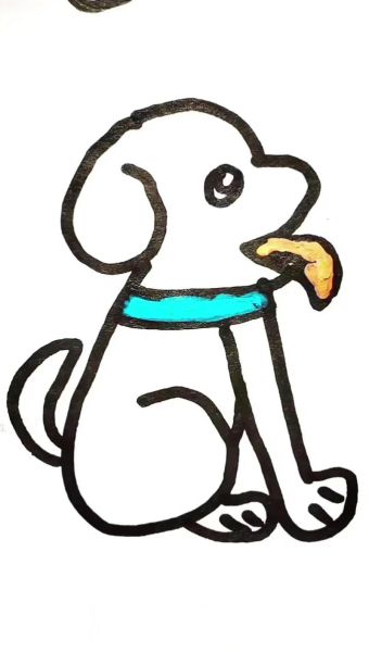 狗属相生肖简笔画（狗生肖简笔画教程）