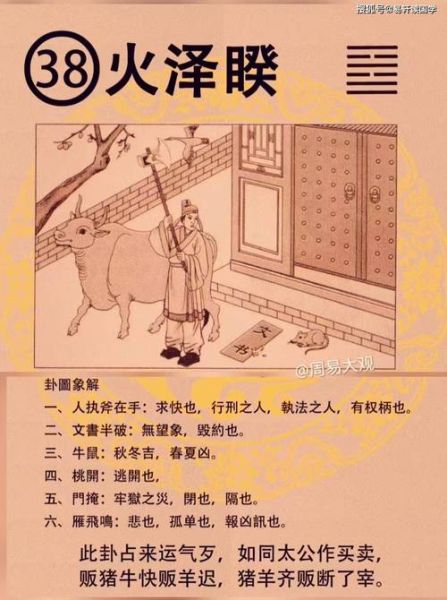 火泽卦象对应生肖属相（火泽睽卦对应什么生肖）