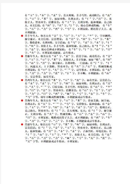 属相生肖名字（属相起名宜忌用字大全）