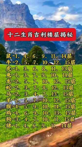 根据生肖属相选楼层（属羊住几楼最好吉利）