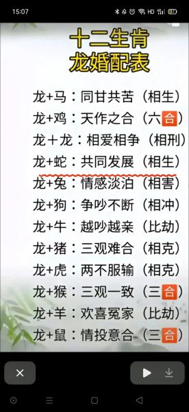 龙生肖最佳配偶属相