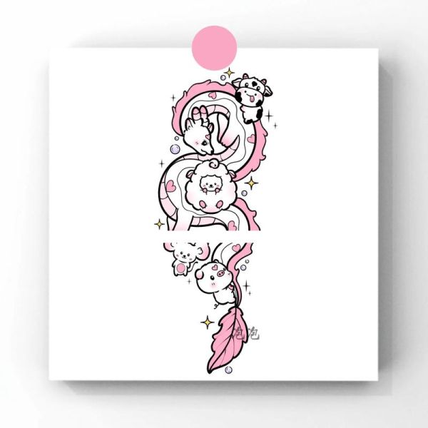 生肖属相纹身小图案字母(生肖小纹身图案带字母设计)