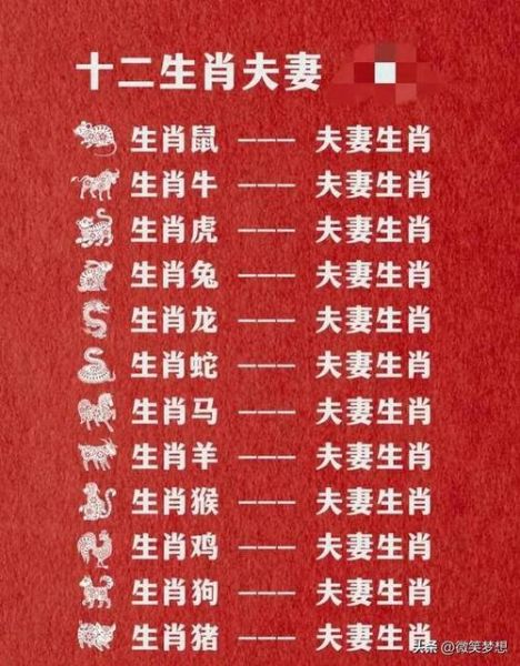 生肖属相佳配对表图片（生肖属相佳配对图高清大全下载）